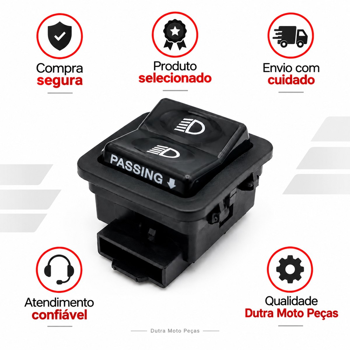 Botão Interruptor Farol Alto Baixo Burgman AN 125i 2005 Até 2015