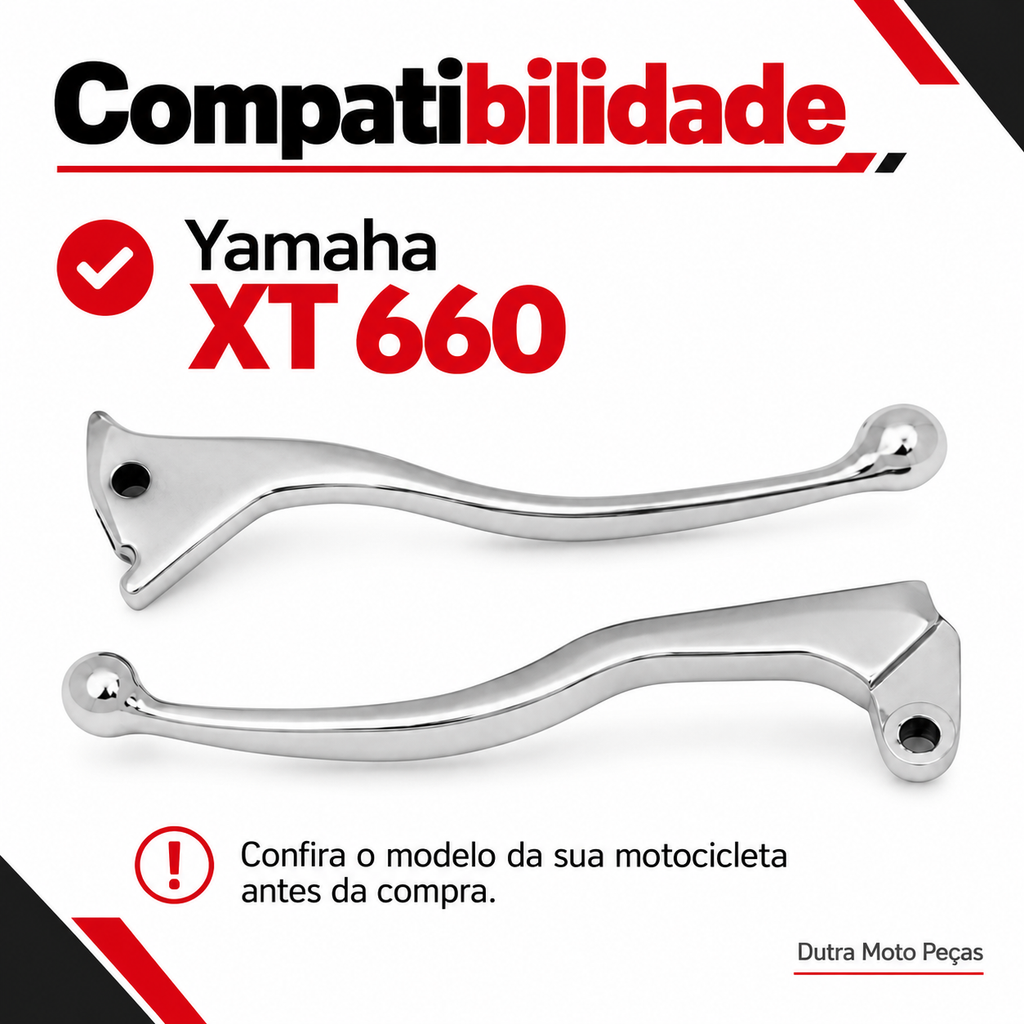 Manete Freio Cromado Xt660 Maçanetas Par Freio Embreagem