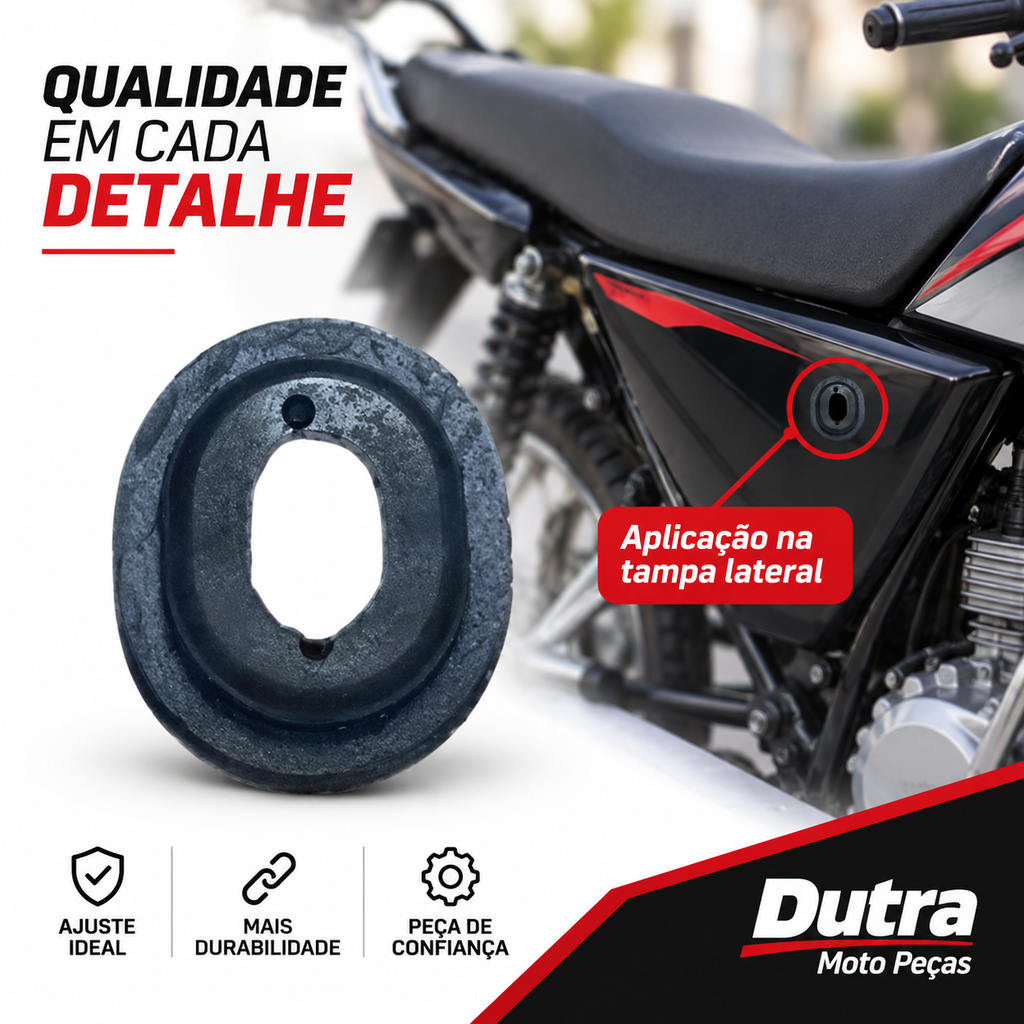 Borracha Tampa Lateral Fazer/titan/falcon/sahara (UNIDADE)