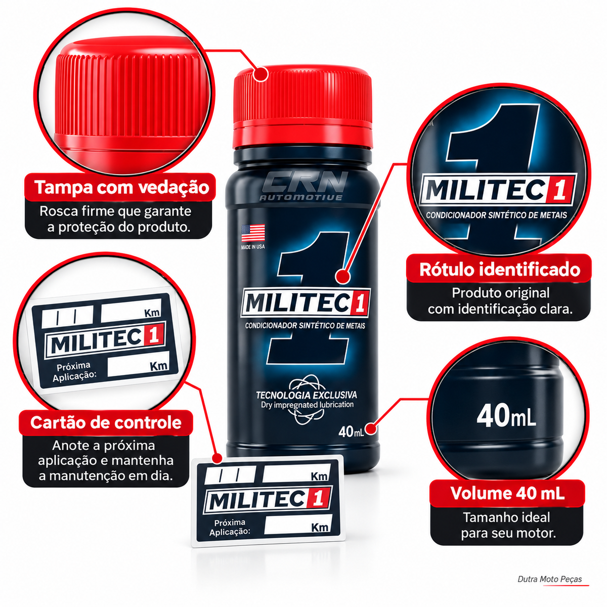Condicionador De Metais 40ml - Militec 1 ORIGINAL