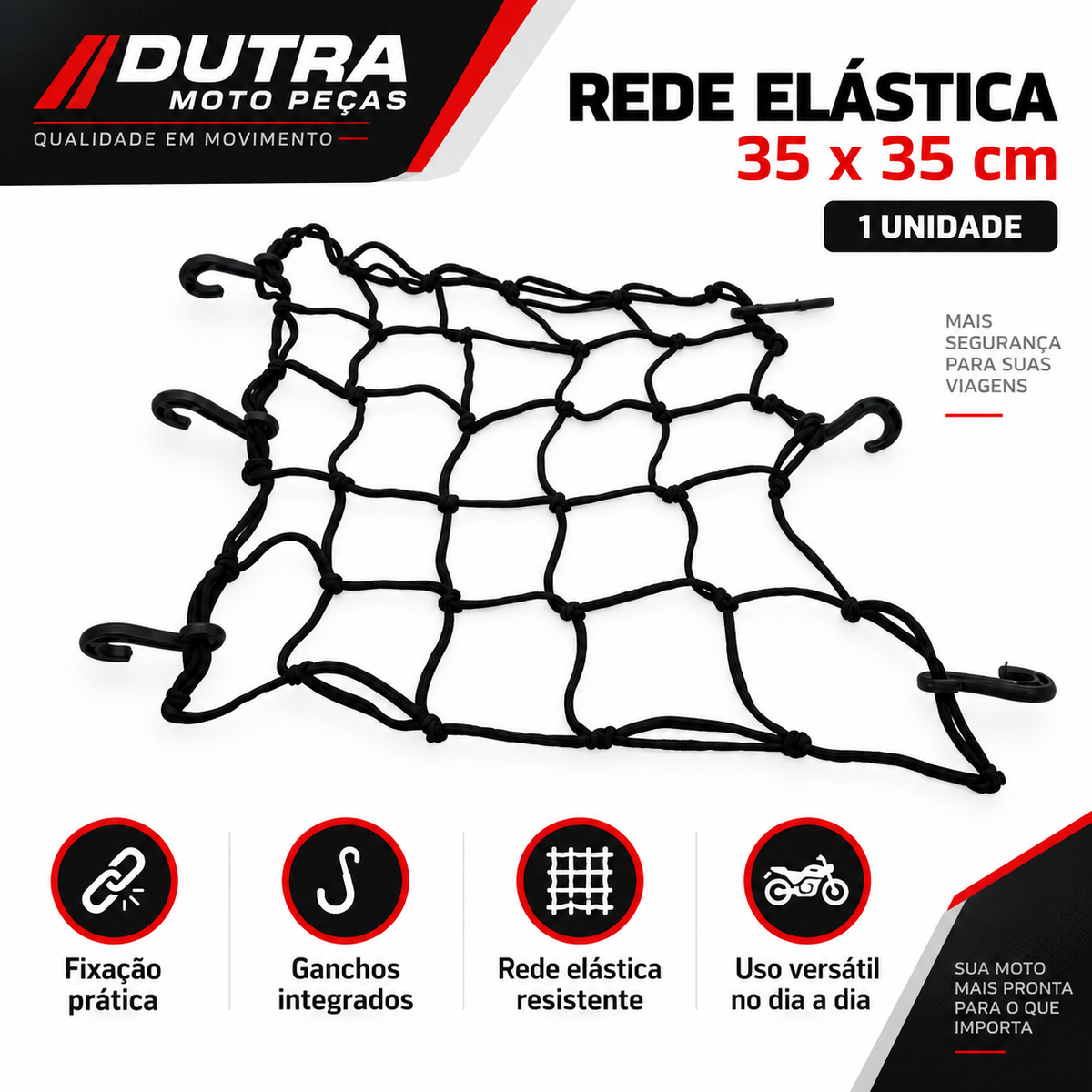 Uma Rede Elastica 35 x 35 cm