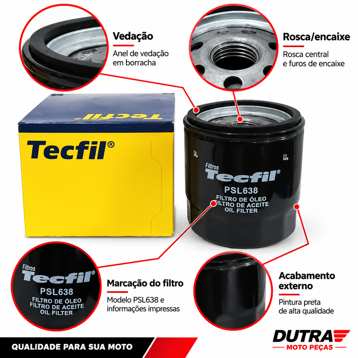 Filtro De Óleo Mahle OC1019 Metal Leve Honda Cb 500f 2019 A 2020