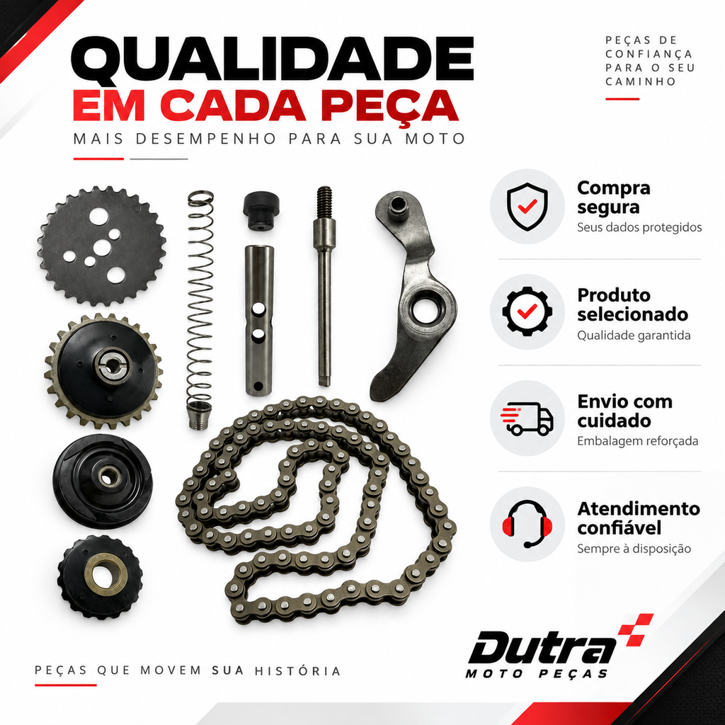 Tensor Corrente Comando 10 PEÇA MOBY/ SKY 50/ XY / TRAXX/ STAR / SHINERAY/ PHOENUIX / JET 50