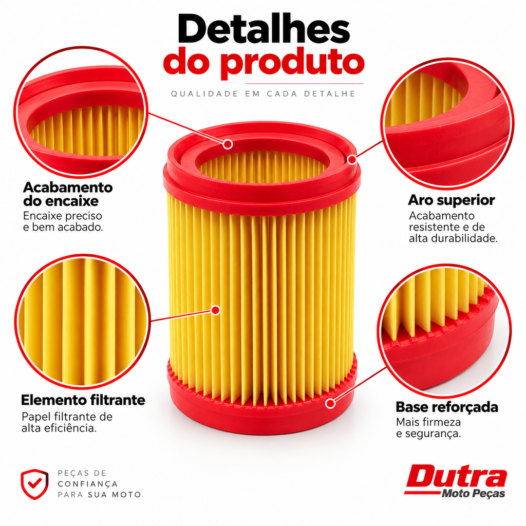 Filtro de ar Titan Cg 150 Honda 2004 Até 2008 Modelo Original Filtran 1016 - i 54