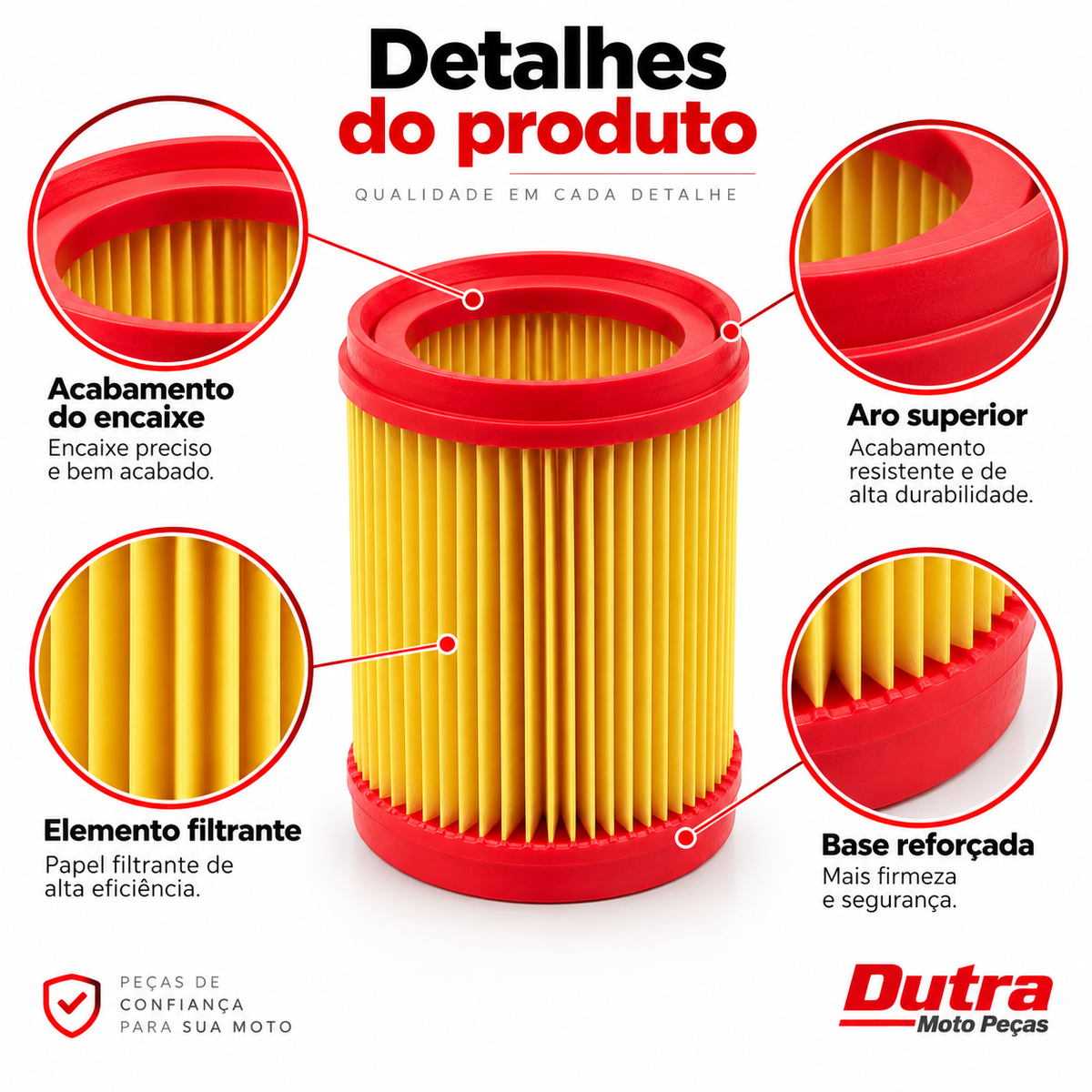 Filtro de ar Titan Cg 150 Honda 2004 Até 2008 Modelo Original Filtran 1016 - i 54