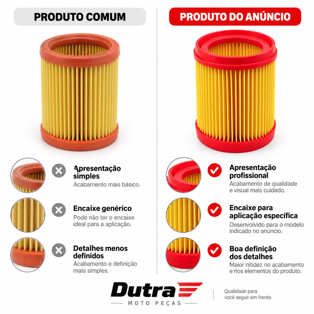 Filtro de ar Titan Cg 150 Honda 2004 Até 2008 Modelo Original Filtran 1016 - i 54