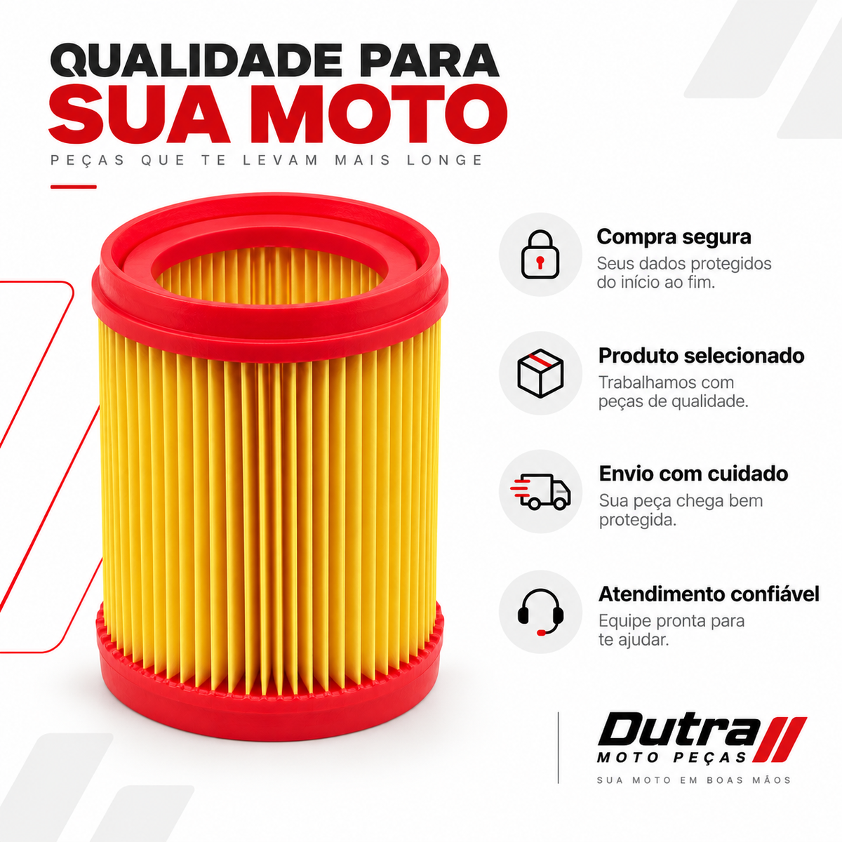 Filtro de ar Titan Cg 150 Honda 2004 Até 2008 Modelo Original Filtran 1016 - i 54