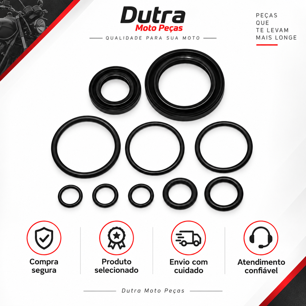 Anel Kit Vedacao Mesa Magneto Com Retentor Biz100 Es