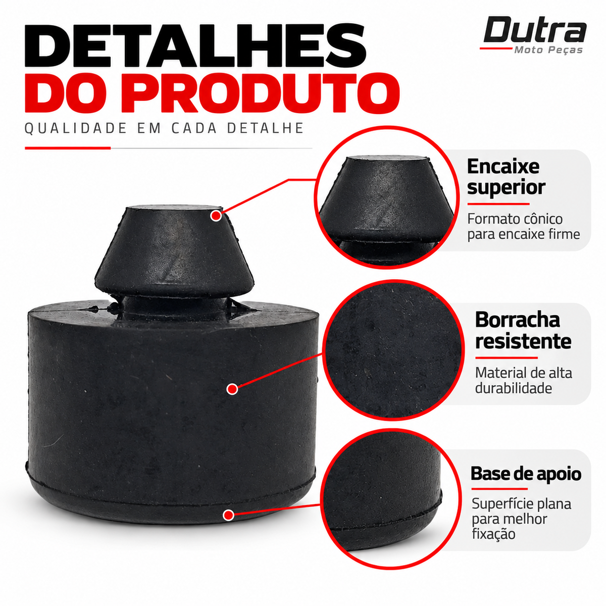 Borracha cavalete central Factor 125i e 150 anos 16a 25  Fazer 150 batente do descanso Acessorios