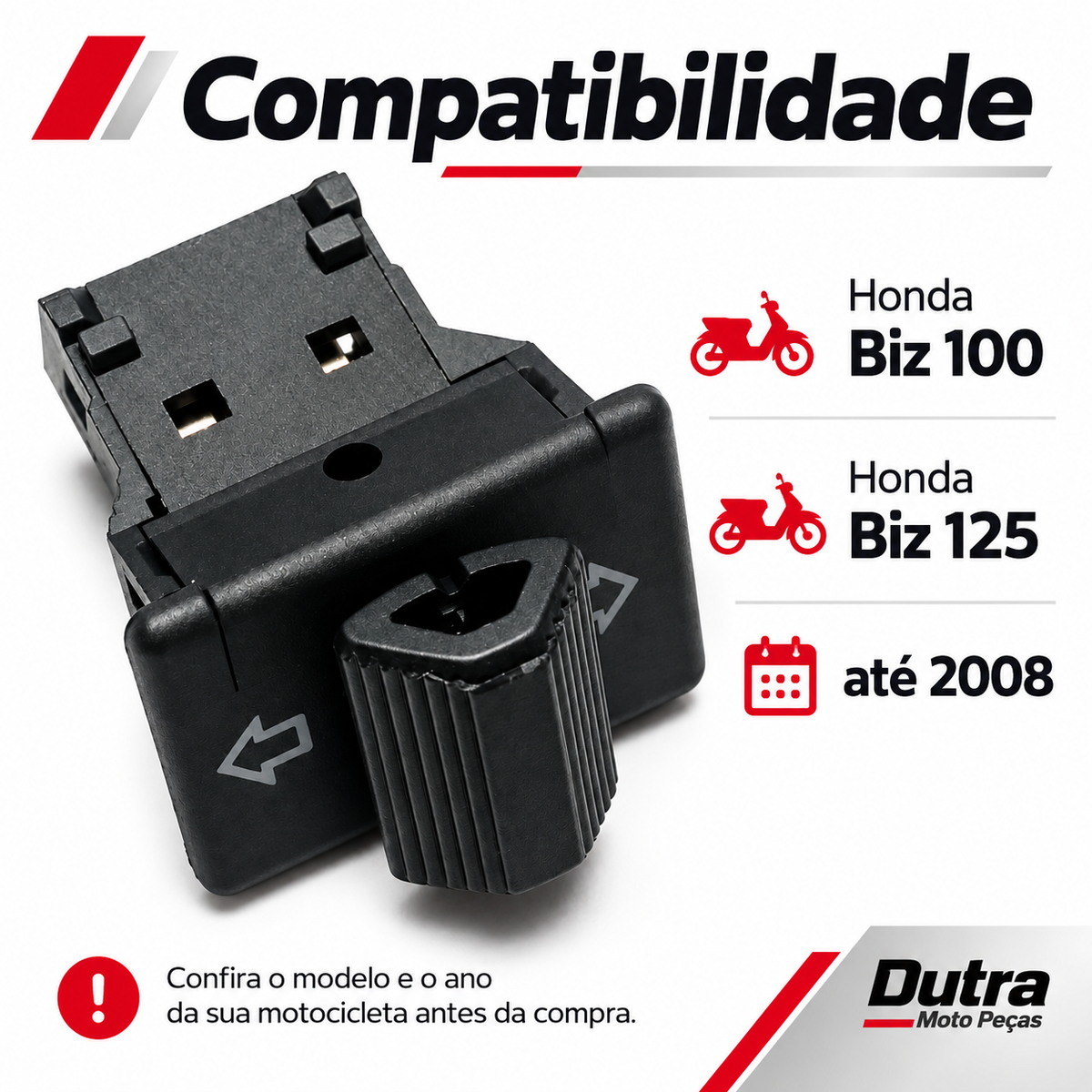 Interruptor Pisca Seta Honda Biz 100 125 Até 2008