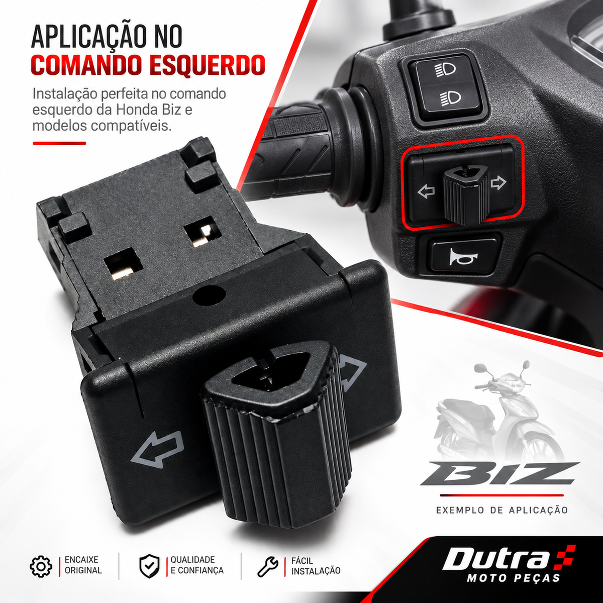 Interruptor Pisca Seta Honda Biz 100 125 Até 2008