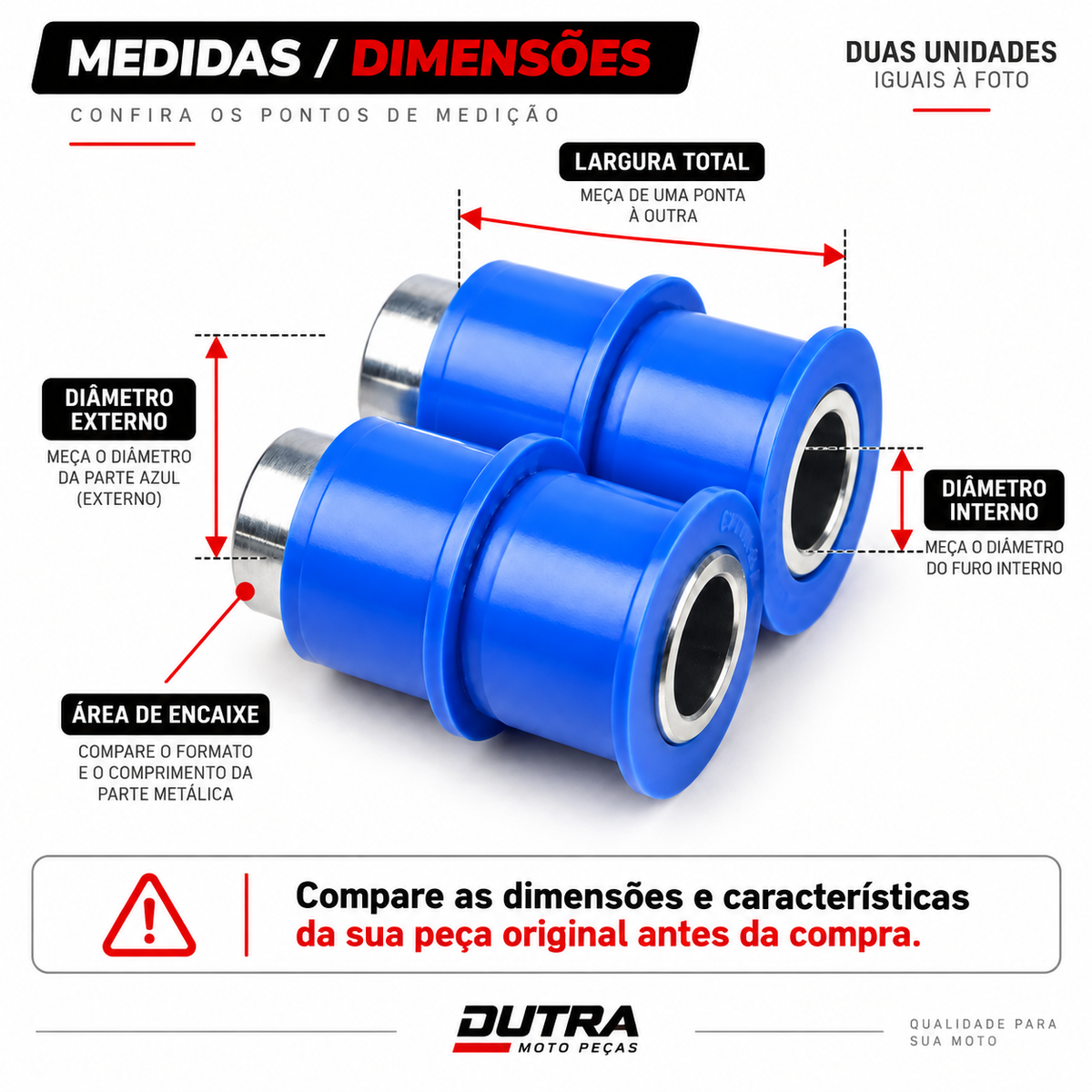 KIT BUCHAS DA BALANÇA QUADRO ELASTICO TITAN 125 150 160