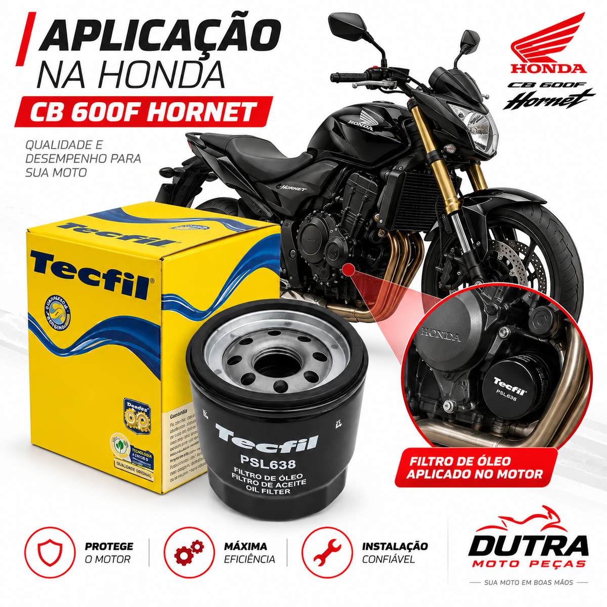 Filtro De Óleo Mahle OC1019 Cb 600F Hornet Todas
