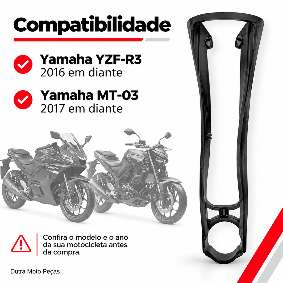 Guia Corrente Transmissão R3 2016 Em Diant YZF  MT 03 2017 Em Diante