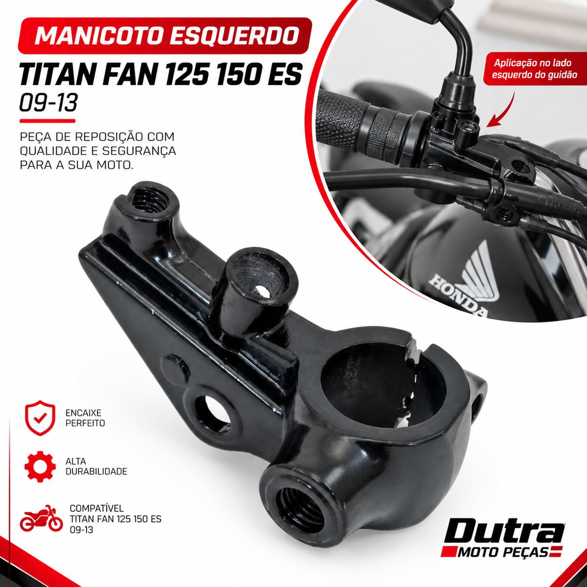 Manicoto Esquerdo Titan Fan 125 150 Es 09-13