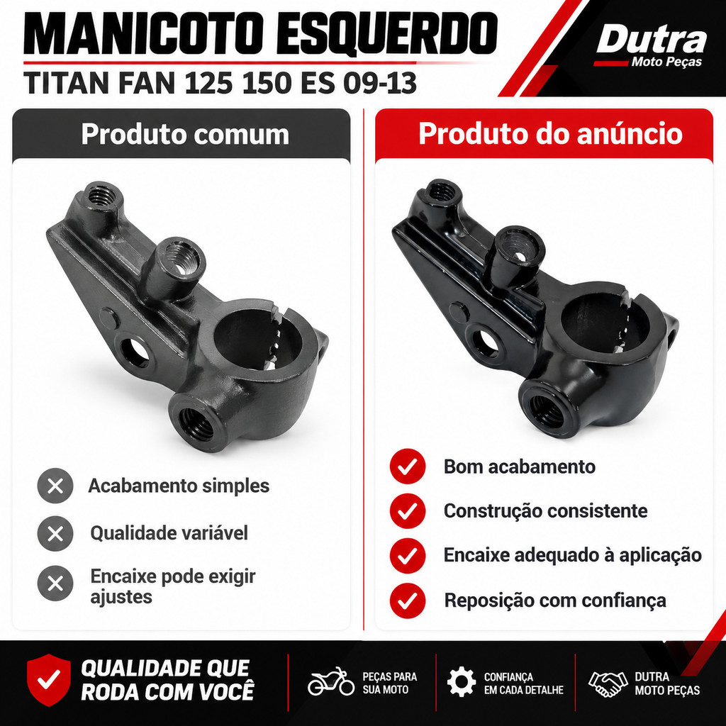 Manicoto Esquerdo Titan Fan 125 150 Es 09-13