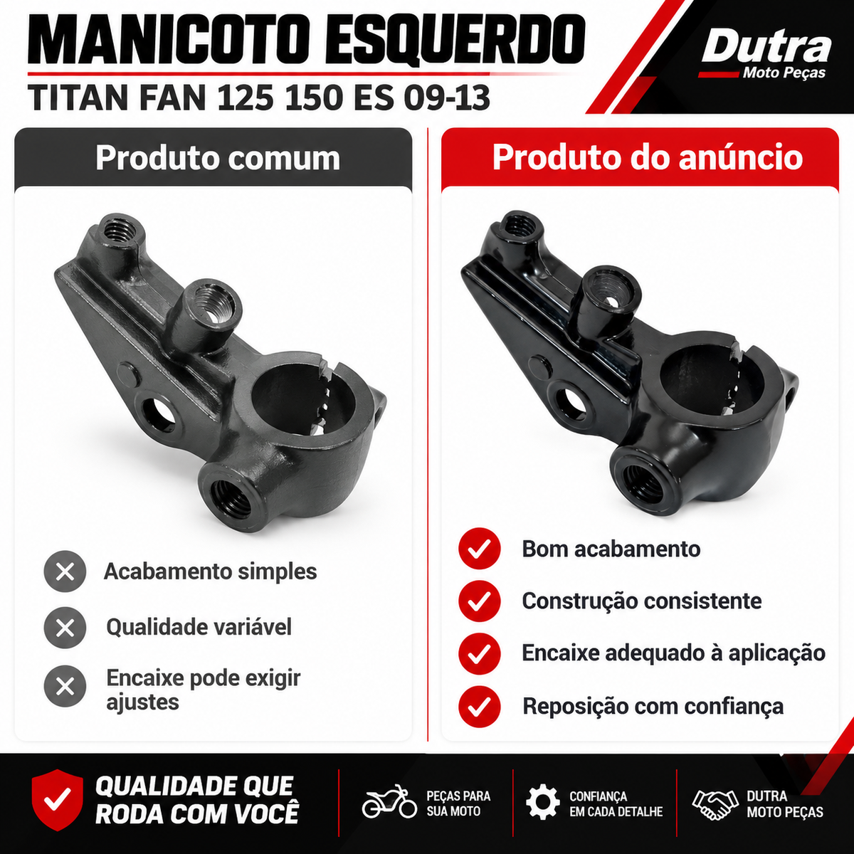 Manicoto Esquerdo Titan Fan 125 150 Es 09-13