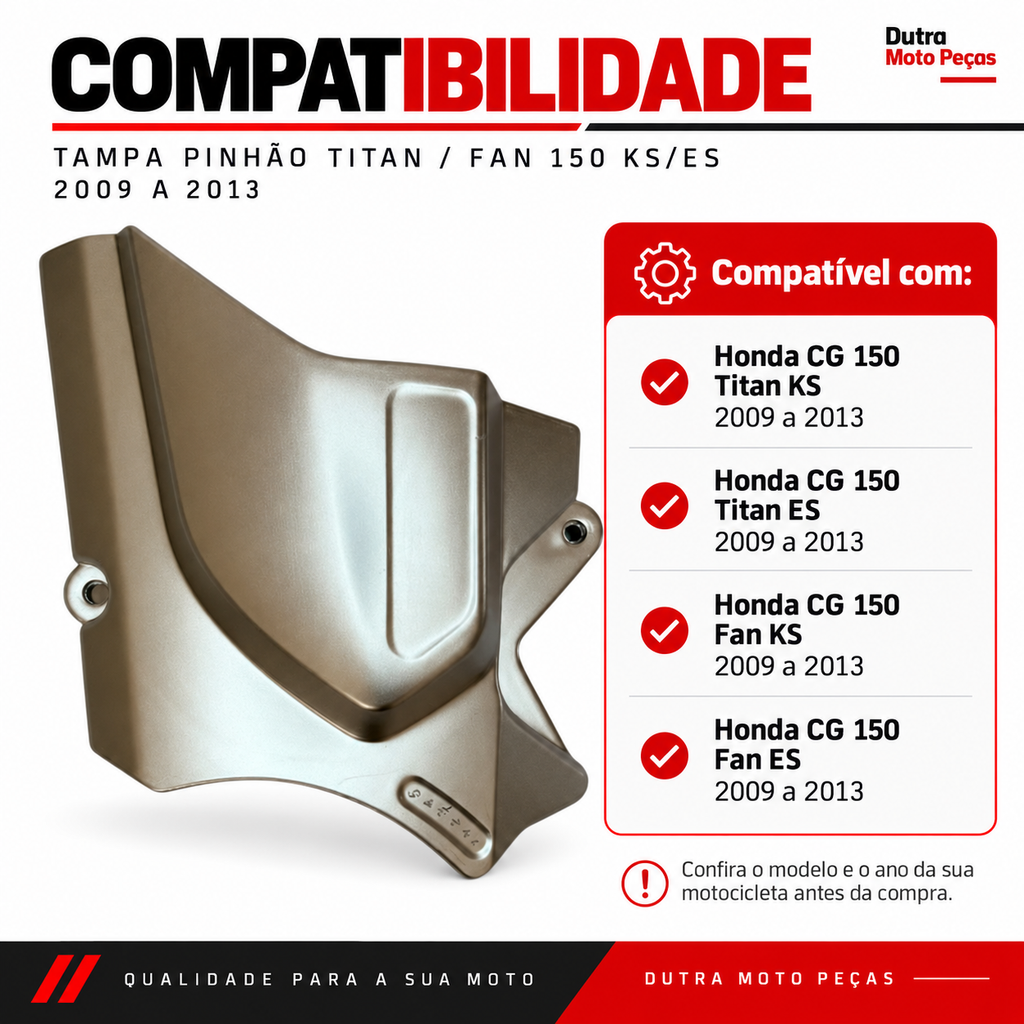 Tampa Pinhão Titan/ Fan 150 Ks/Es 2009 a 2013