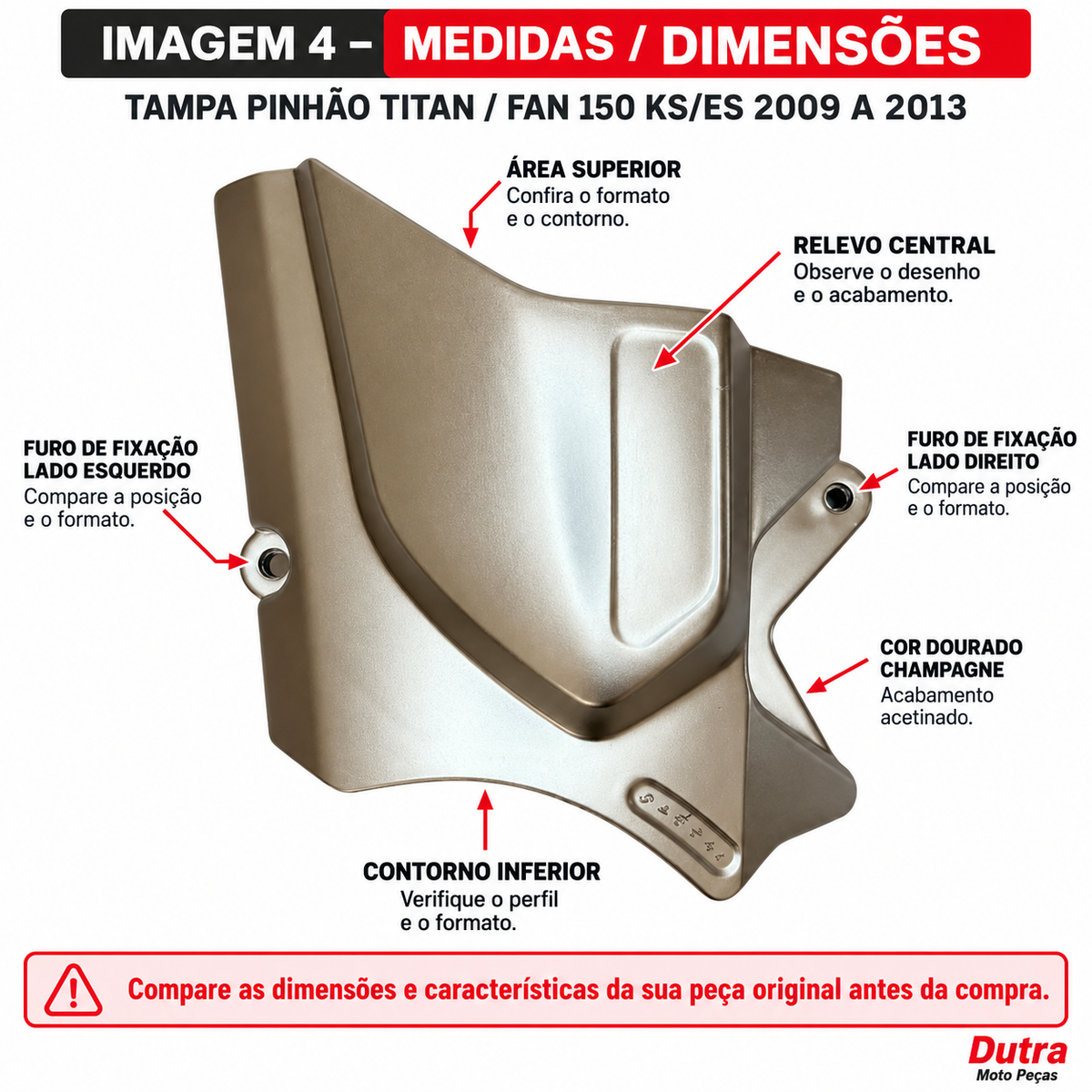 Tampa Pinhão Titan/ Fan 150 Ks/Es 2009 a 2013