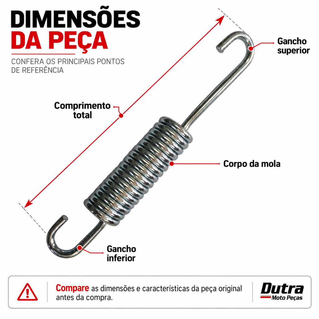 Mola Cavalete Descanso Lateral TI/]KS/TITAN 150/]160/FAN/]BIZ125/]110/POP110