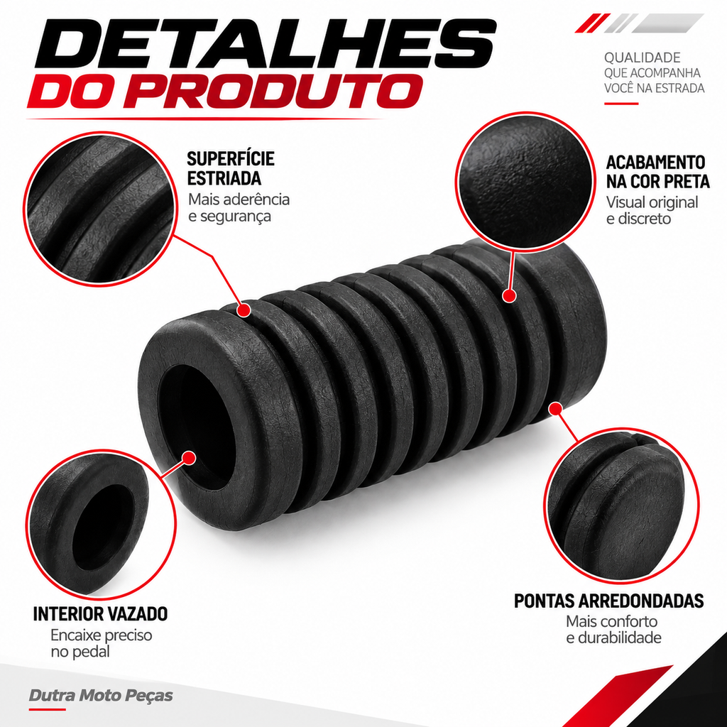 Borracha Pedal Cambio Titan 125/150/160/Twister/Falcon/Cb300/Cbx 150/200/BROS/Xre