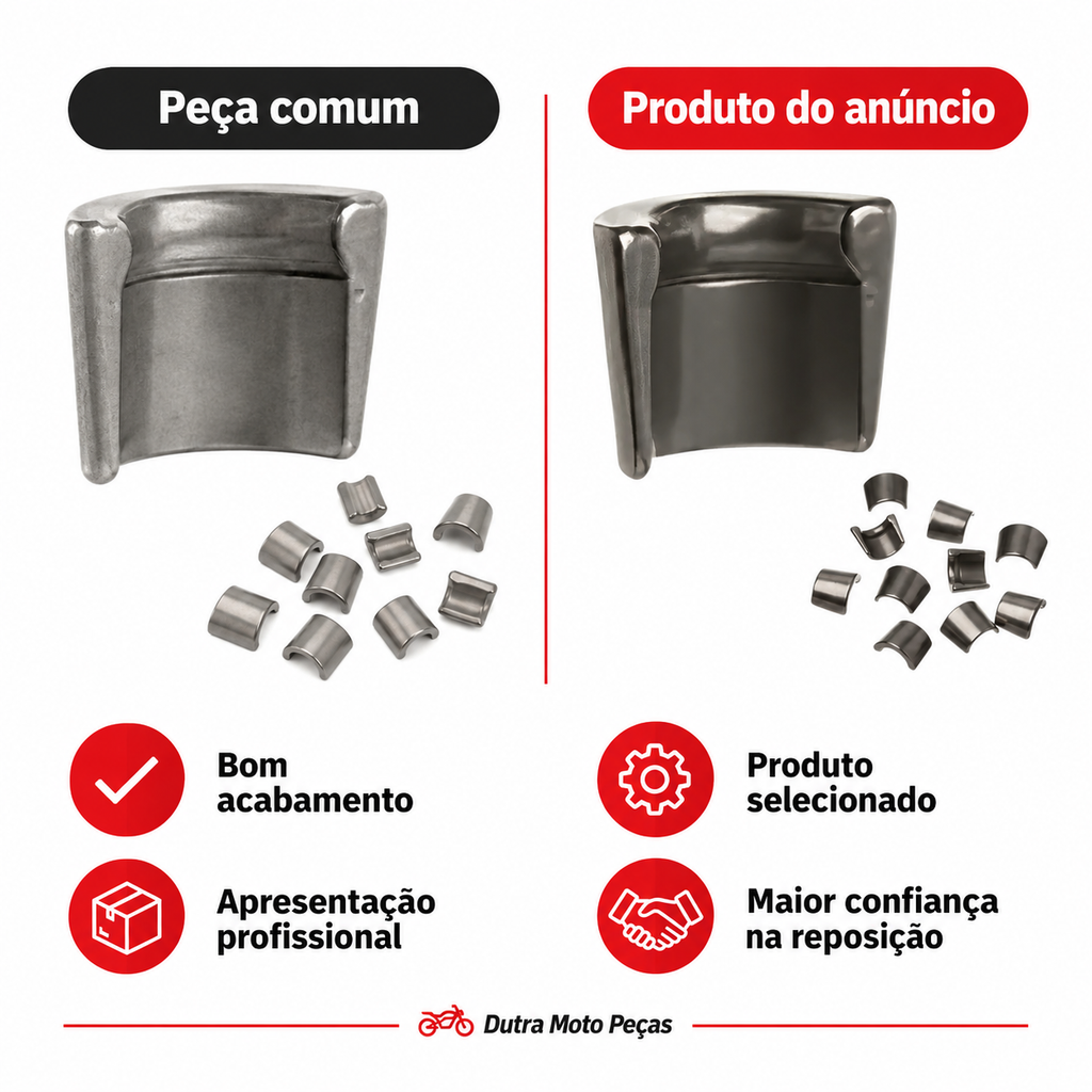 4 Chaveta Trava Valvula Twister Cbx Xr Tornado 250 Cb Xre 300 (4 UNIDADES)