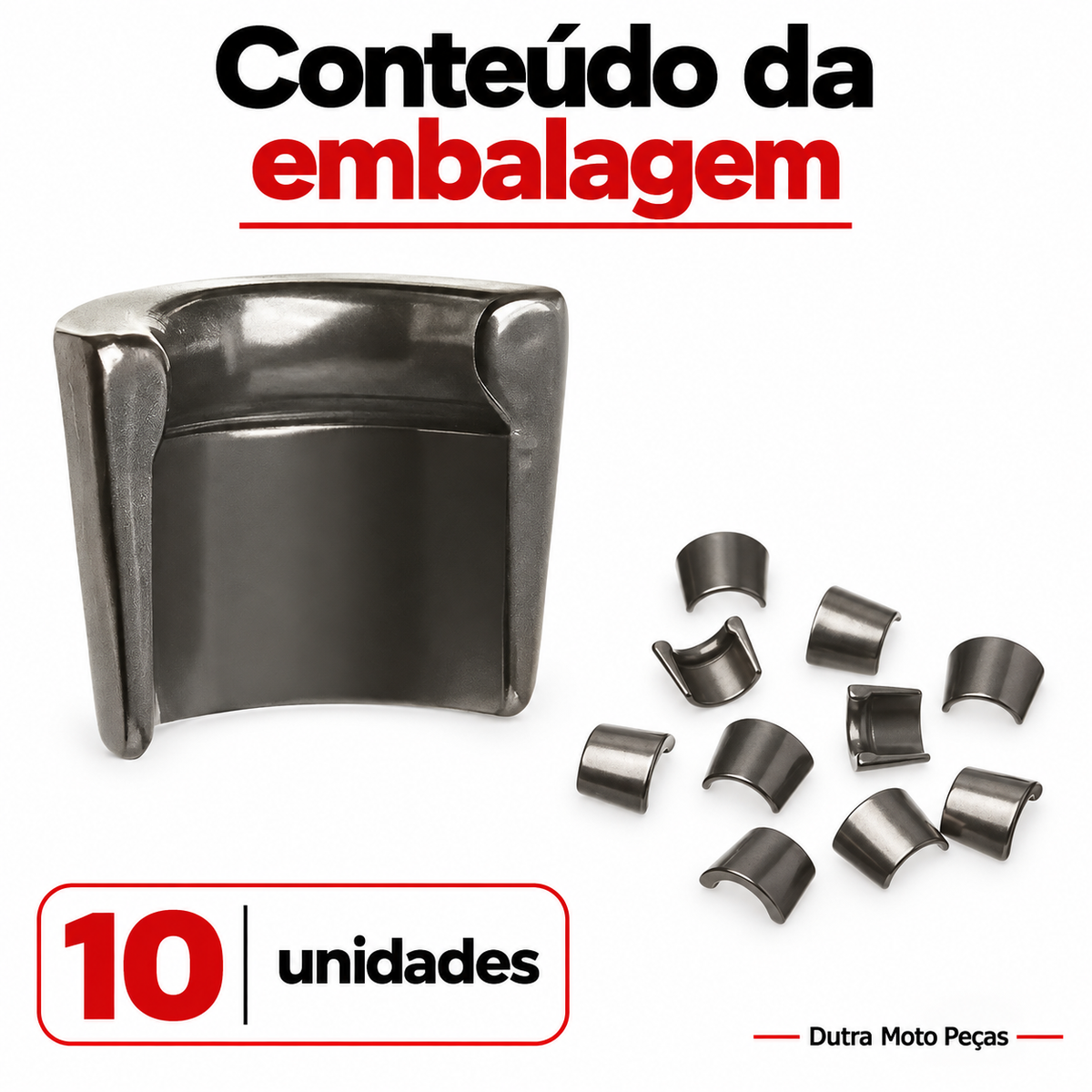 4 Chaveta Trava Valvula Twister Cbx Xr Tornado 250 Cb Xre 300 (4 UNIDADES)