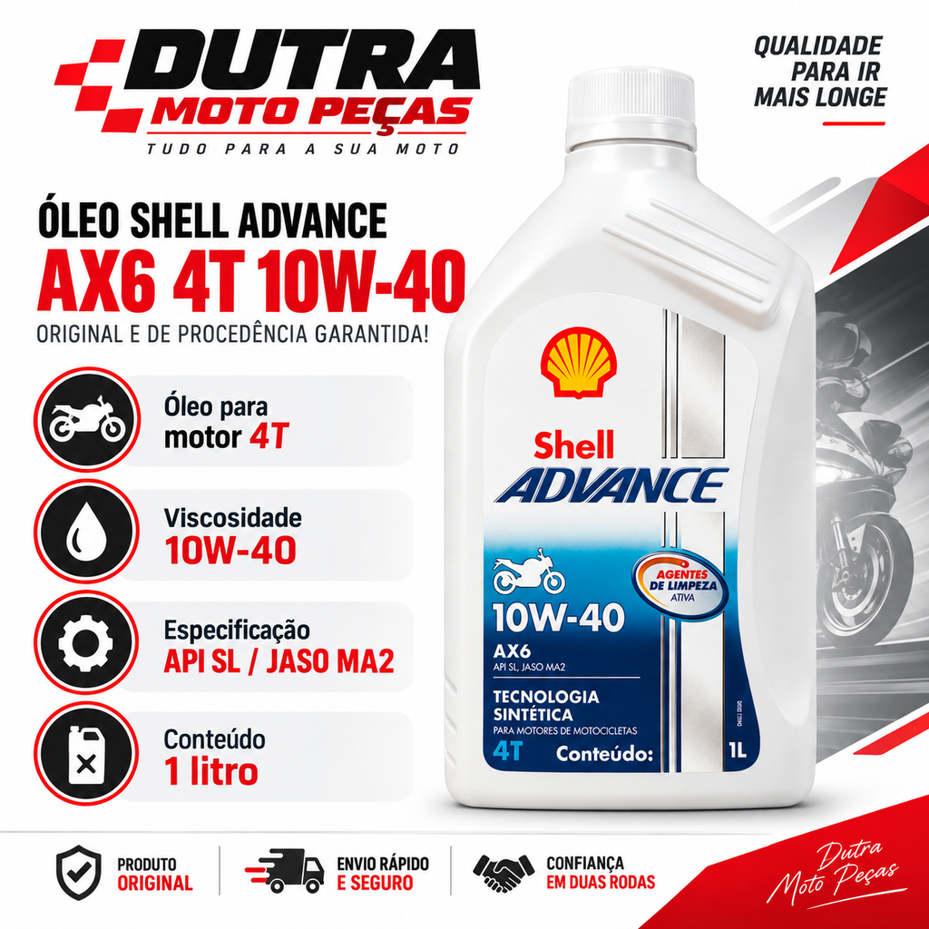 ADVANCE 4T AX6 10W-40 (SL/MA2) SHELL