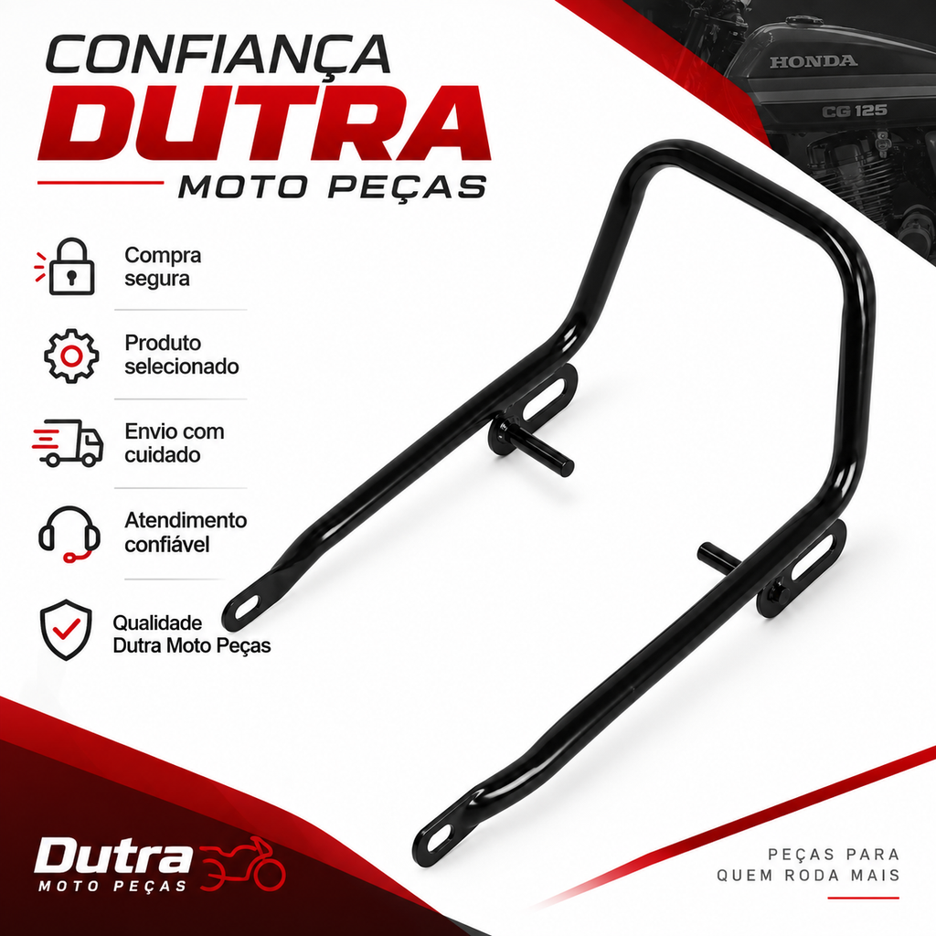 Alça Modelo Original Cg 125 1983 a 1989 Preto POLIMET