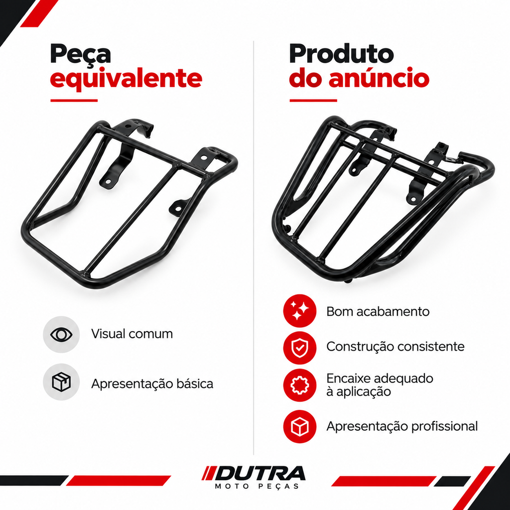 Bagageiro Reforçado Titan 1995 Até 1999 Preto Polimet