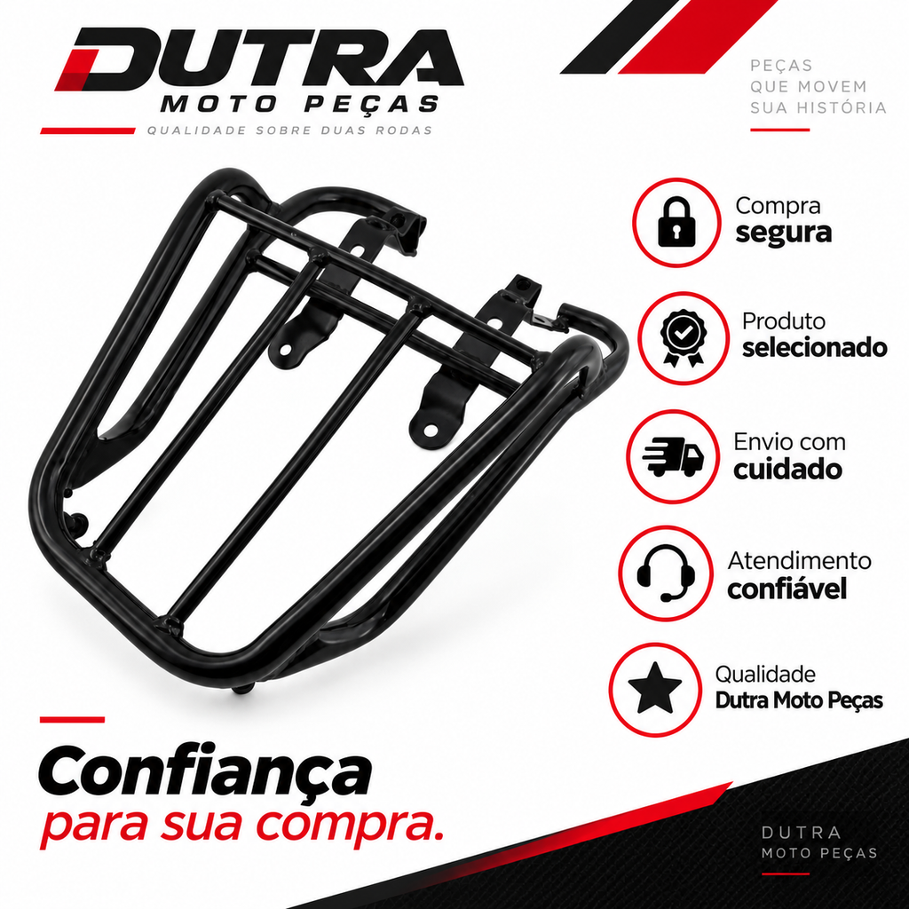 Bagageiro Reforçado Titan 1995 Até 1999 Preto Polimet