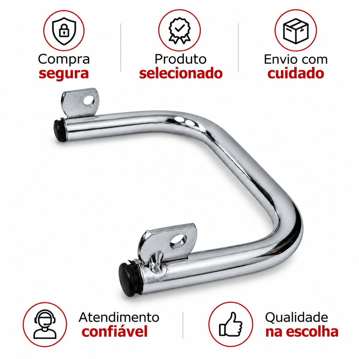 Barra Estabilizadora Ybr 125 2000 Até 2008 Cromado Polimet