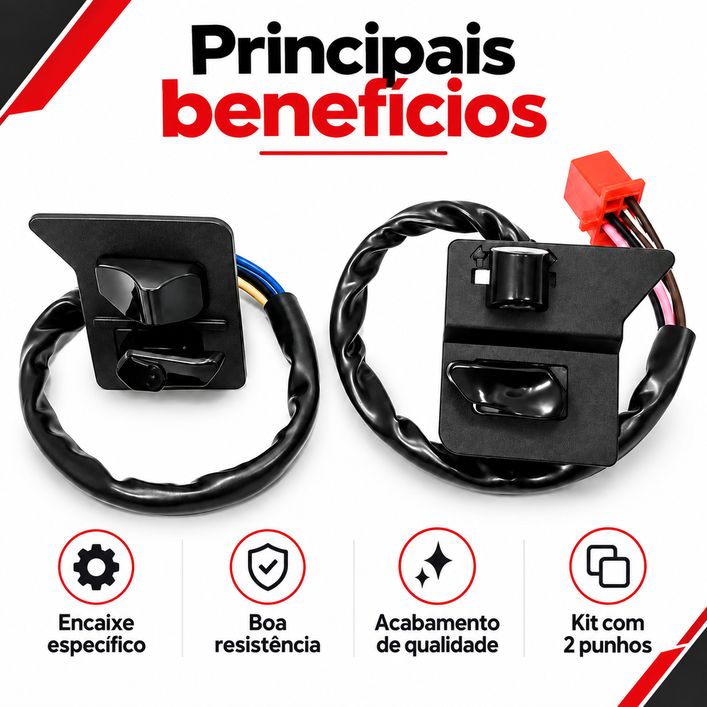 Botao Partida E Buzina /Pisca CRYPTON 115 (KIT 2 PUNHOS)