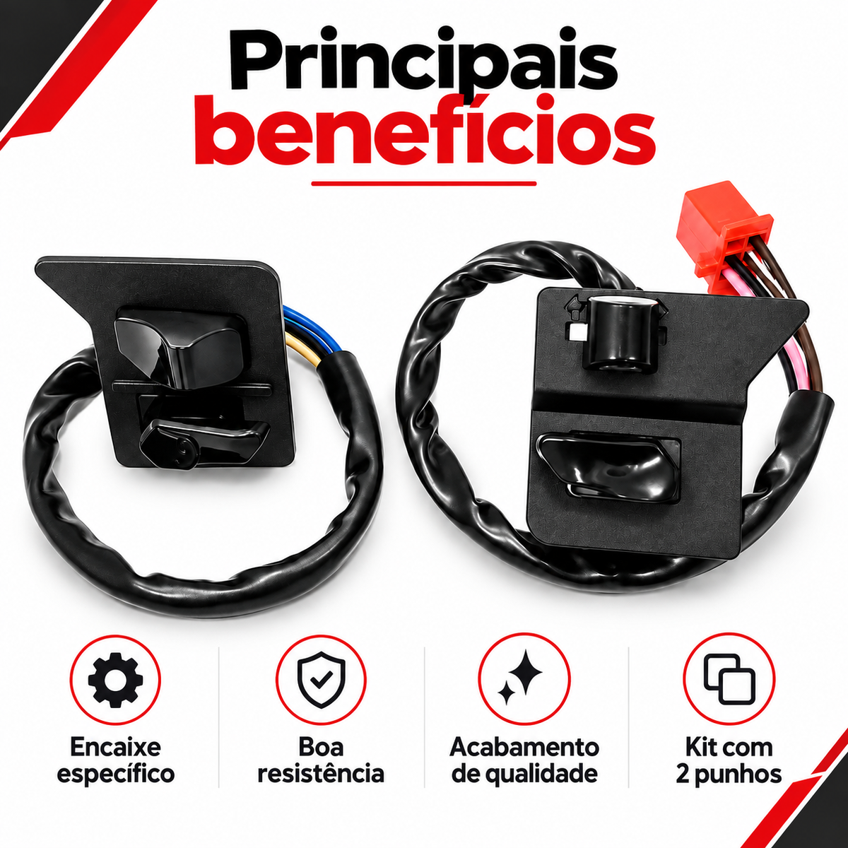 Botao Partida E Buzina /Pisca CRYPTON 115 (KIT 2 PUNHOS)