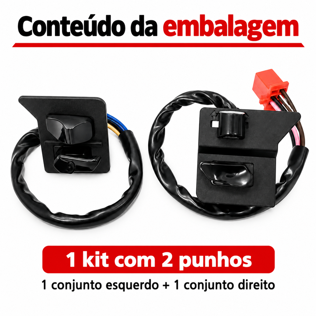 Botao Partida E Buzina /Pisca CRYPTON 115 (KIT 2 PUNHOS)
