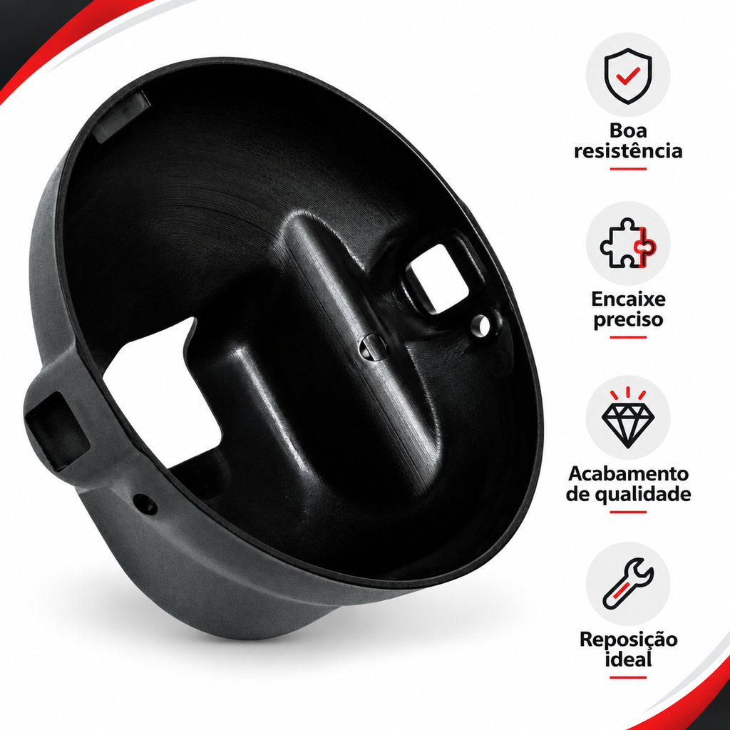 Carcaça Do Farol Preto Ybr 125 De 2000 Ate 2008