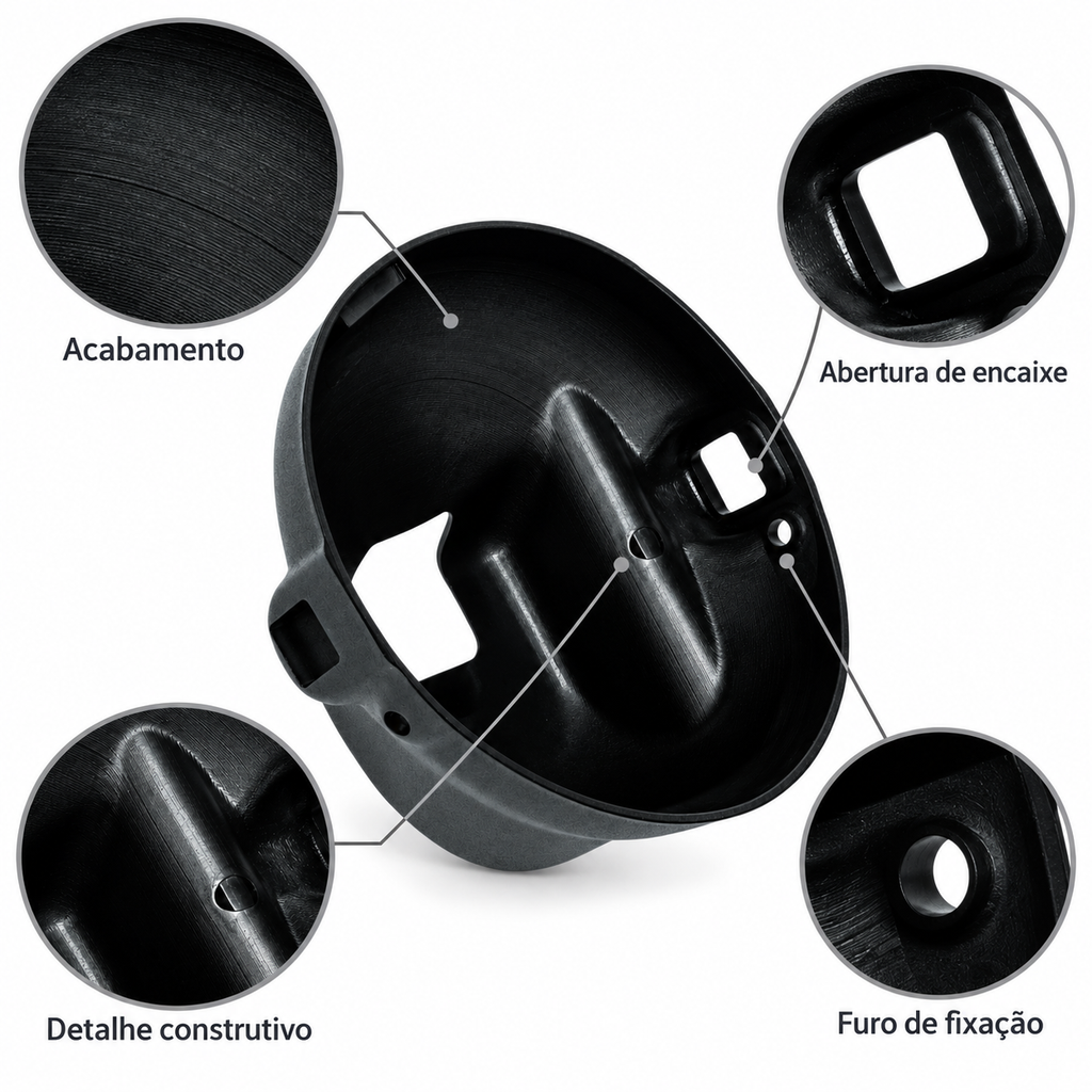 Carcaça Do Farol Preto Ybr 125 De 2000 Ate 2008