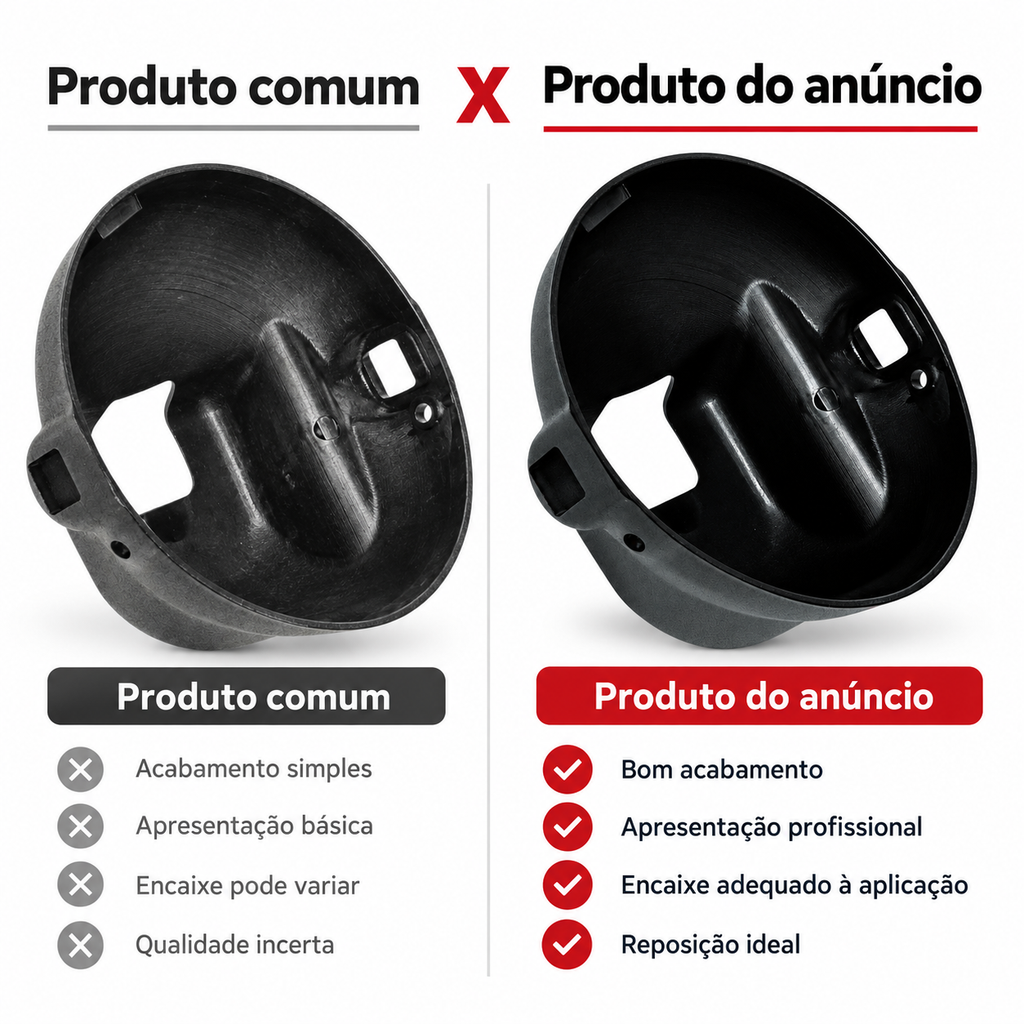 Carcaça Do Farol Preto Ybr 125 De 2000 Ate 2008