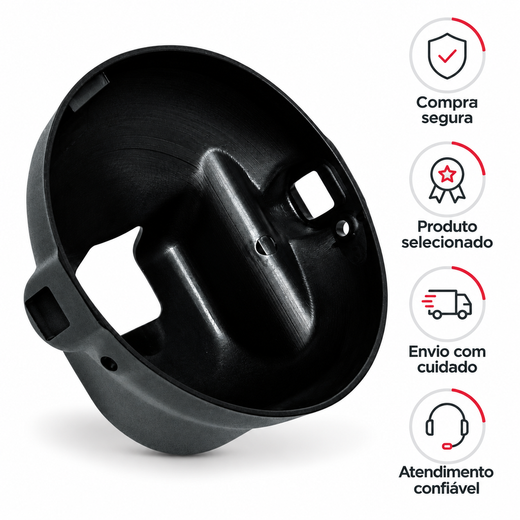 Carcaça Do Farol Preto Ybr 125 De 2000 Ate 2008