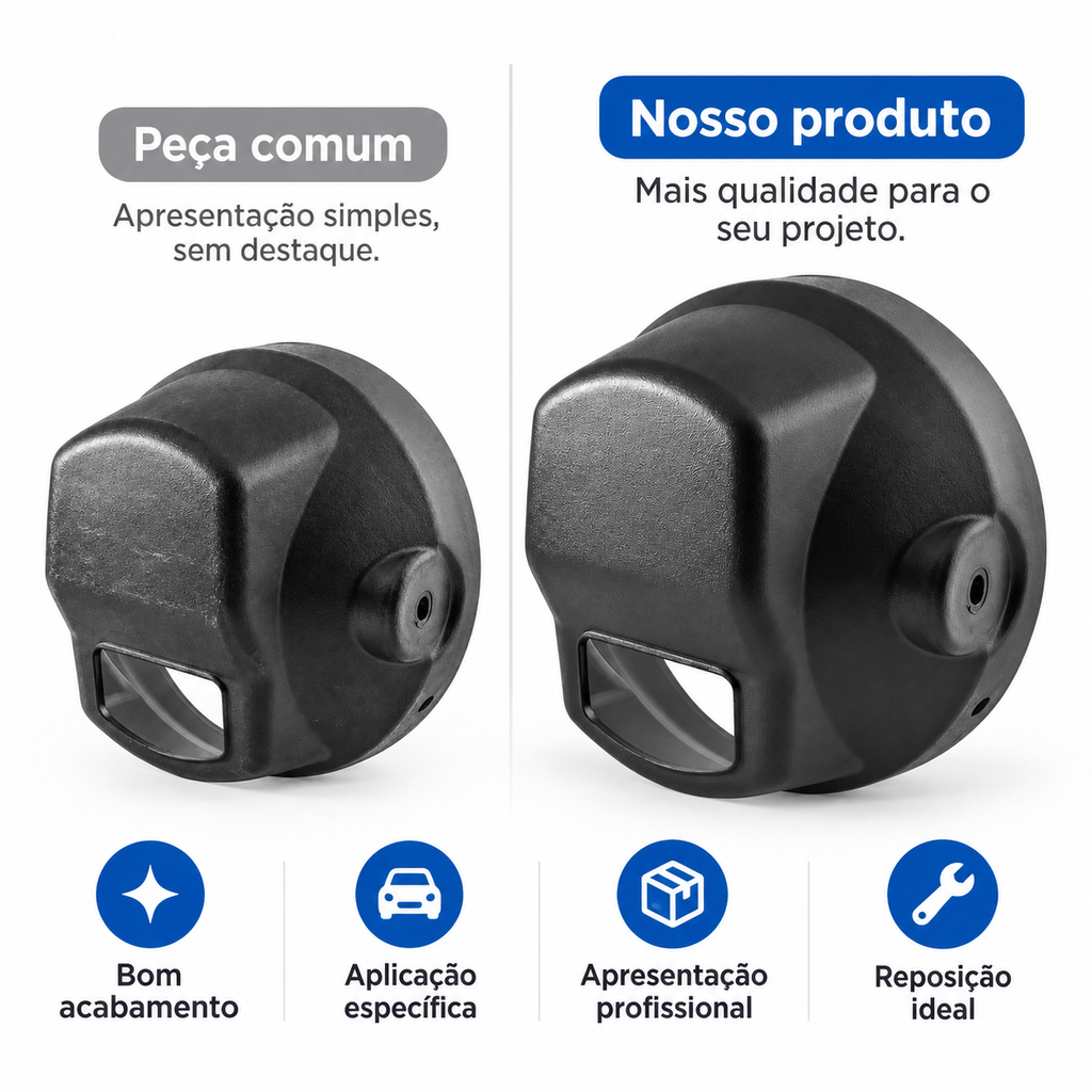 Carcaça Farol Honda CG Titan 150 KS ES ESD 2004 a 2008 Fan 150 2004 a 2013 Carenagem Farol Preta