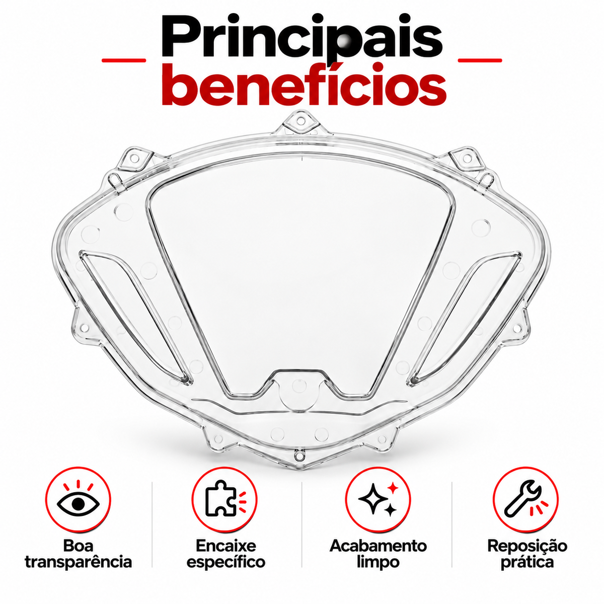 Carcaça Painel Superior Lente Biz 110 2018 a 2023