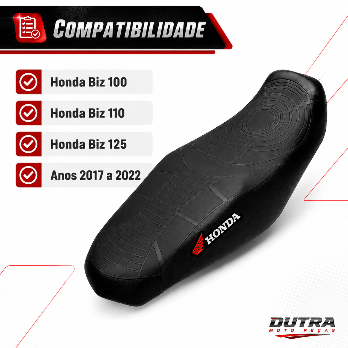 Capa De Banco Honda Pop100 Pop 100 2007 Até 2009 Original Anti derrapante
