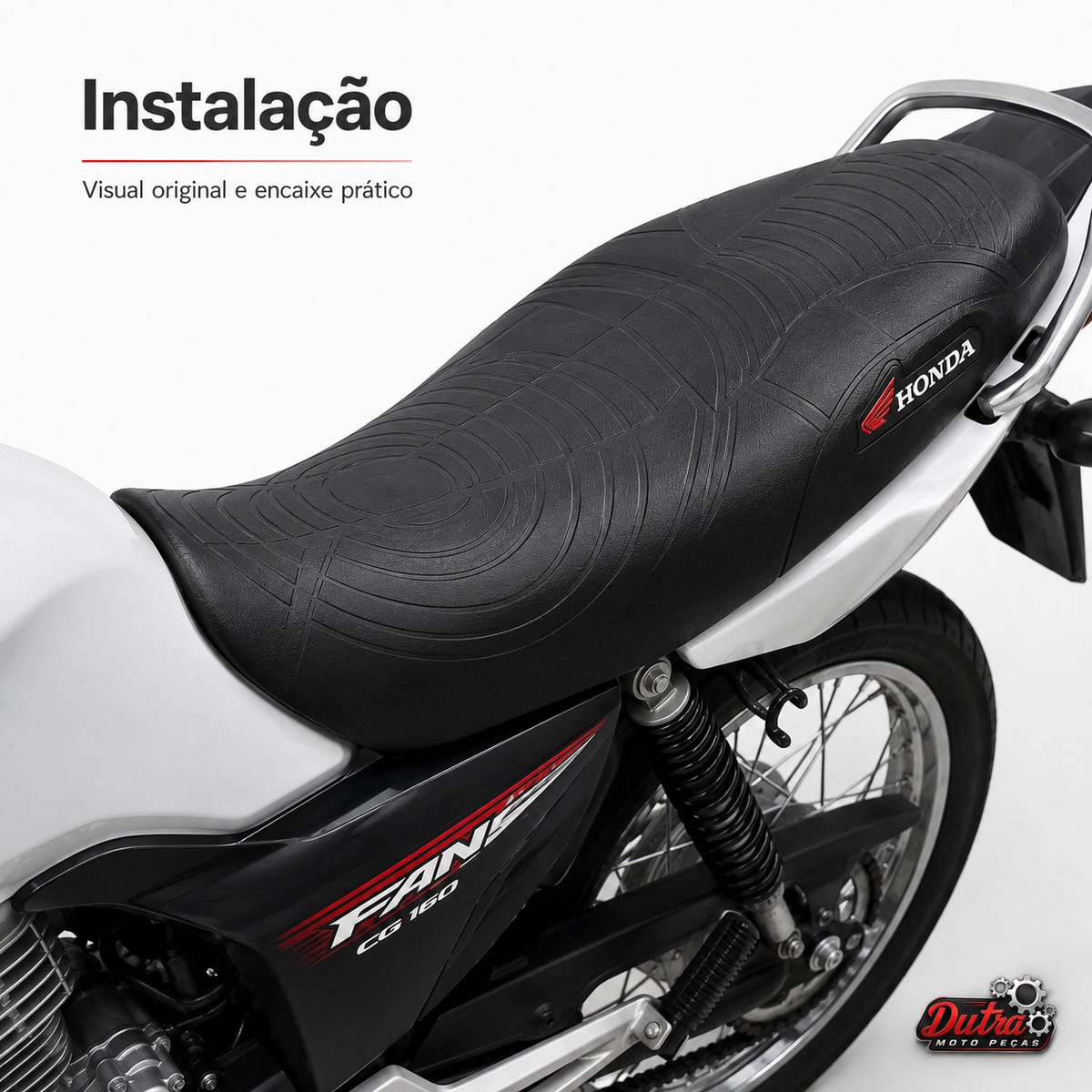 Capa De Banco Moto Antiderrapante Universal Honda CG 125 150 160 Titan Fan Bros CB300