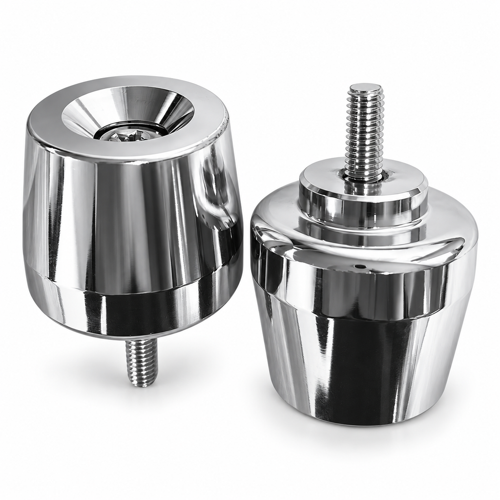 Par Pesinho / Peso Guidão com fixador  PCX cromado  UNIVERSAL