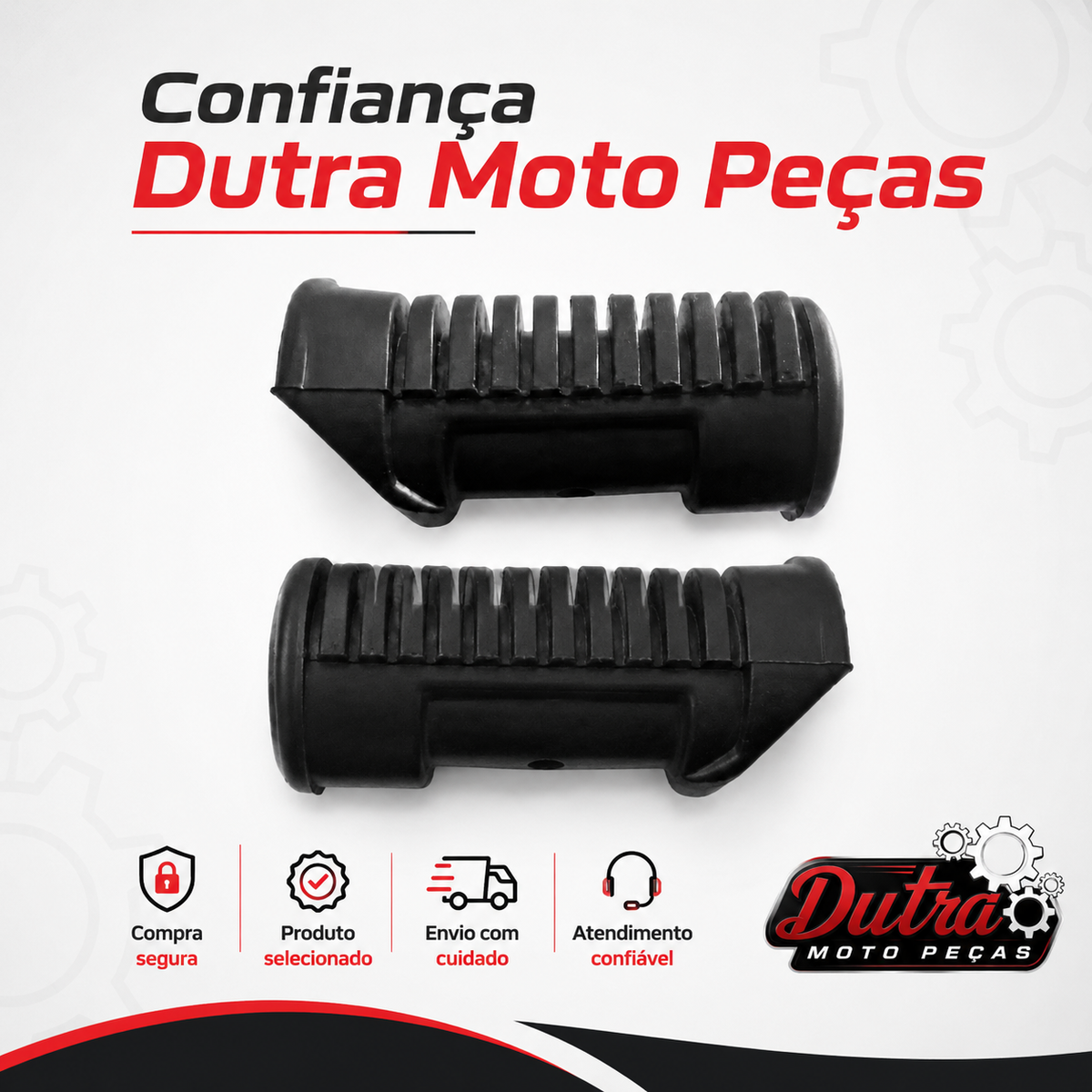 Par Borracha Do Estribo Pedal De Apoio Dianteiro Cg - Titan - Fan - Cargo 125 E 150