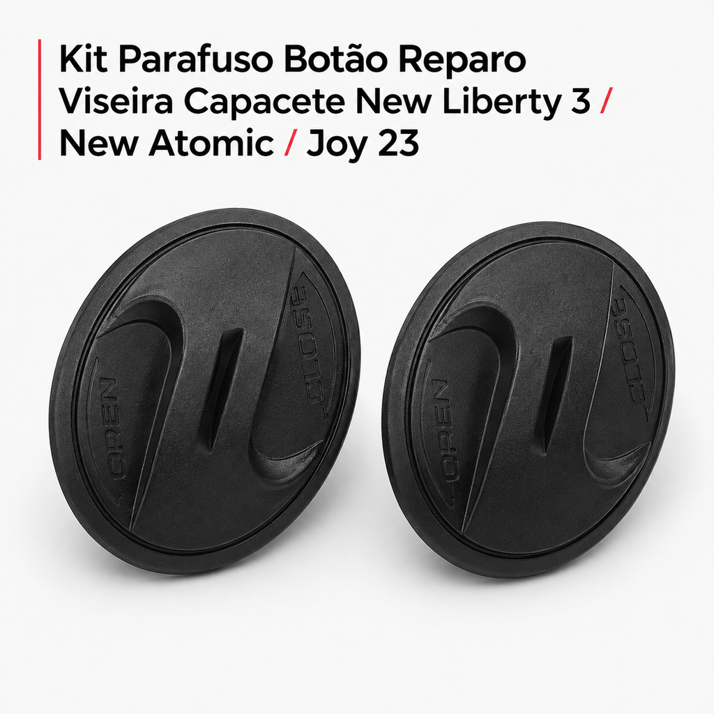 Kit Parafuso Botão Reparo Viseira Capacete New Liberty 3 / New Atomic / Joy 23
