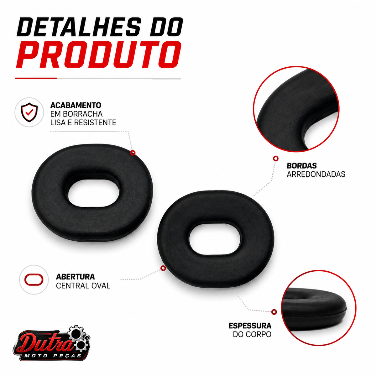 Coxim Tampa Lateral Direita  (par) Pop 100 Fan 125/150 2014 (em diante)Titan Fan