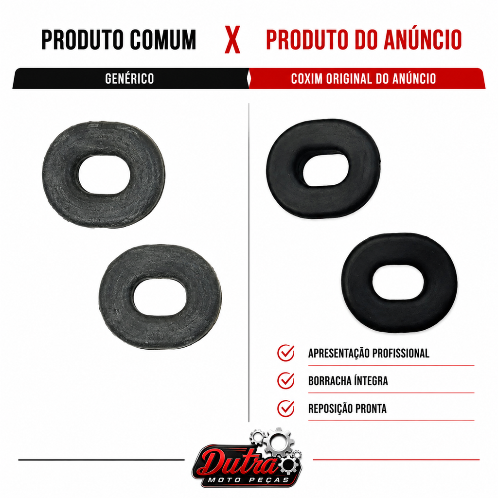 Coxim Tampa Lateral Direita  (par) Pop 100 Fan 125/150 2014 (em diante)Titan Fan