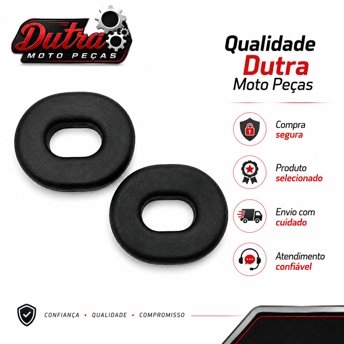 Coxim Tampa Lateral Direita  (par) Pop 100 Fan 125/150 2014 (em diante)Titan Fan