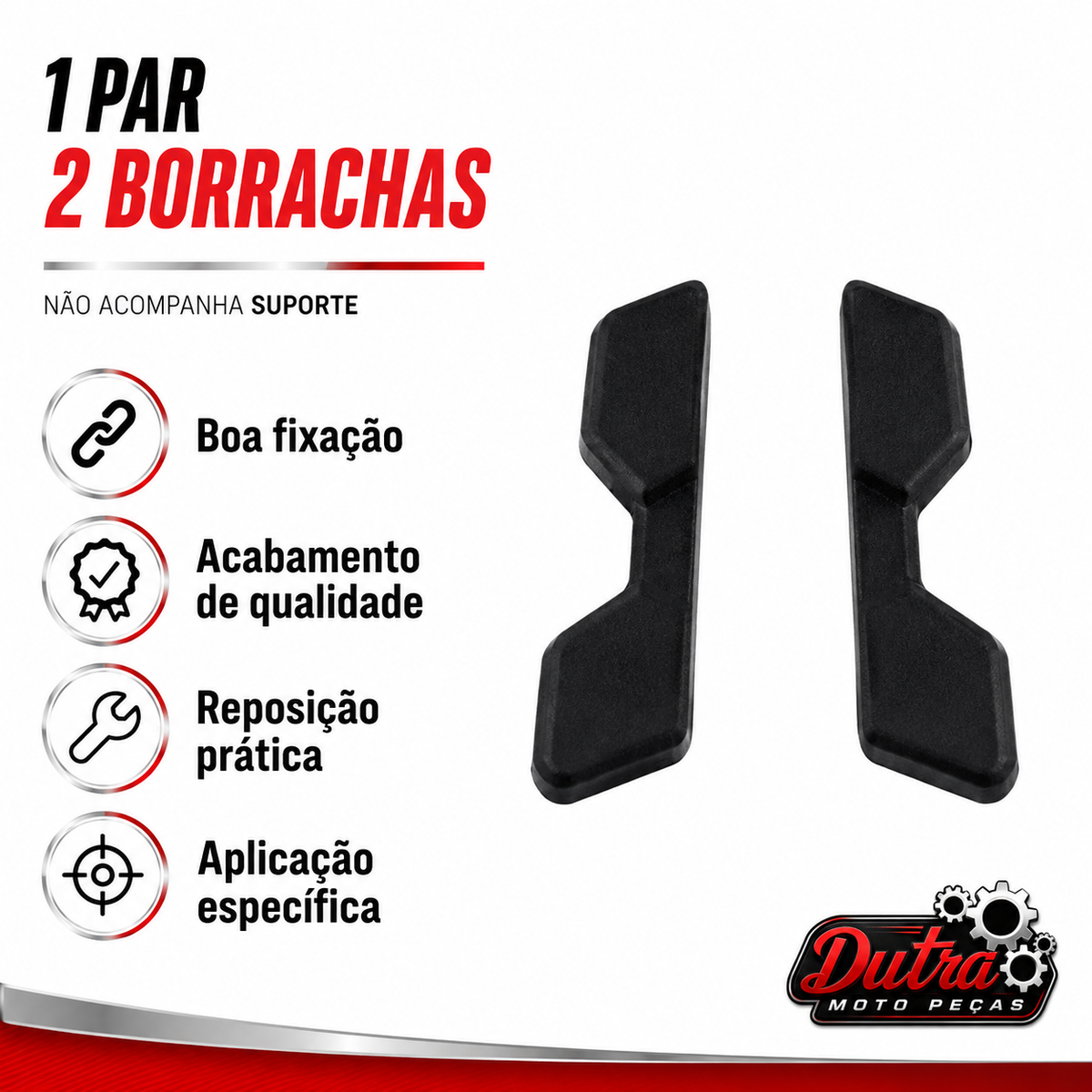 Borrachas Rabeta Bagageiro Bros 125 Bros 150 Bros 160 Xre 300 Xre 190